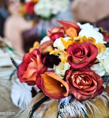 Fall Wedding Colors with Blue