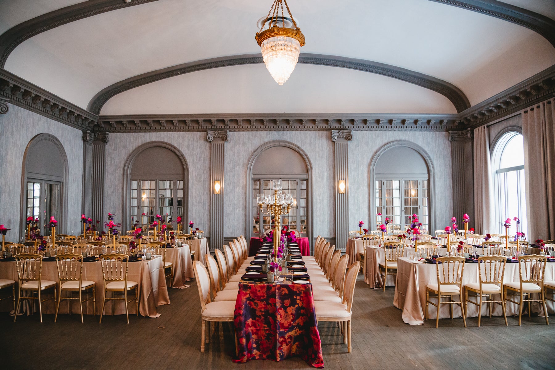 Red & Purple Wedding Flowers | Marissa + Kevin