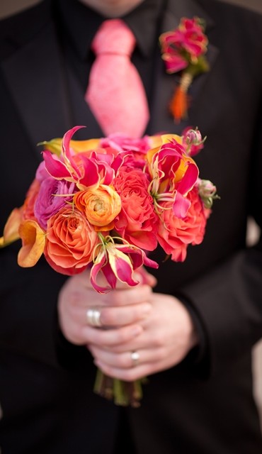 Pink and Orange Wedding