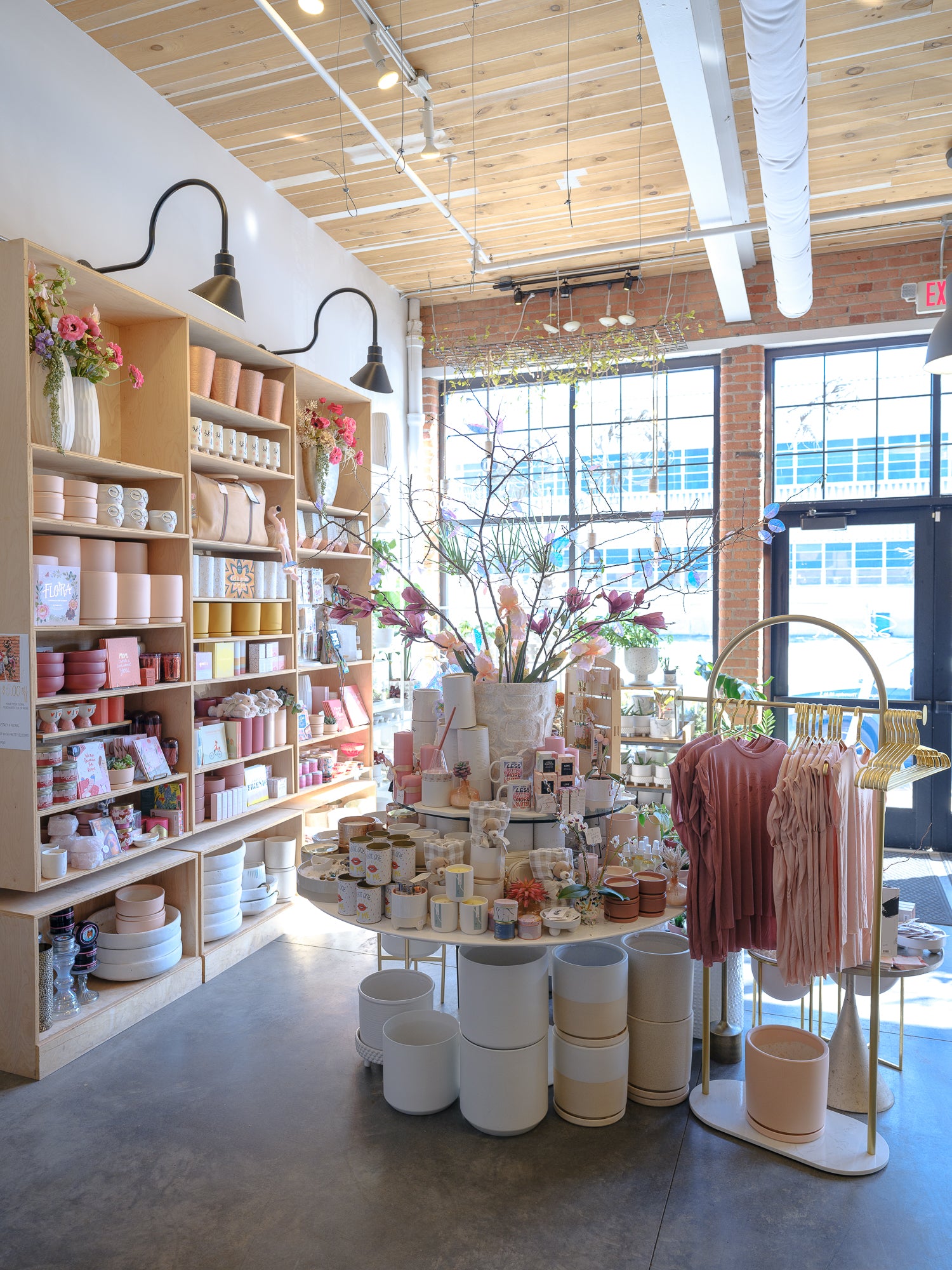 Stacy K pale pink merchandise display