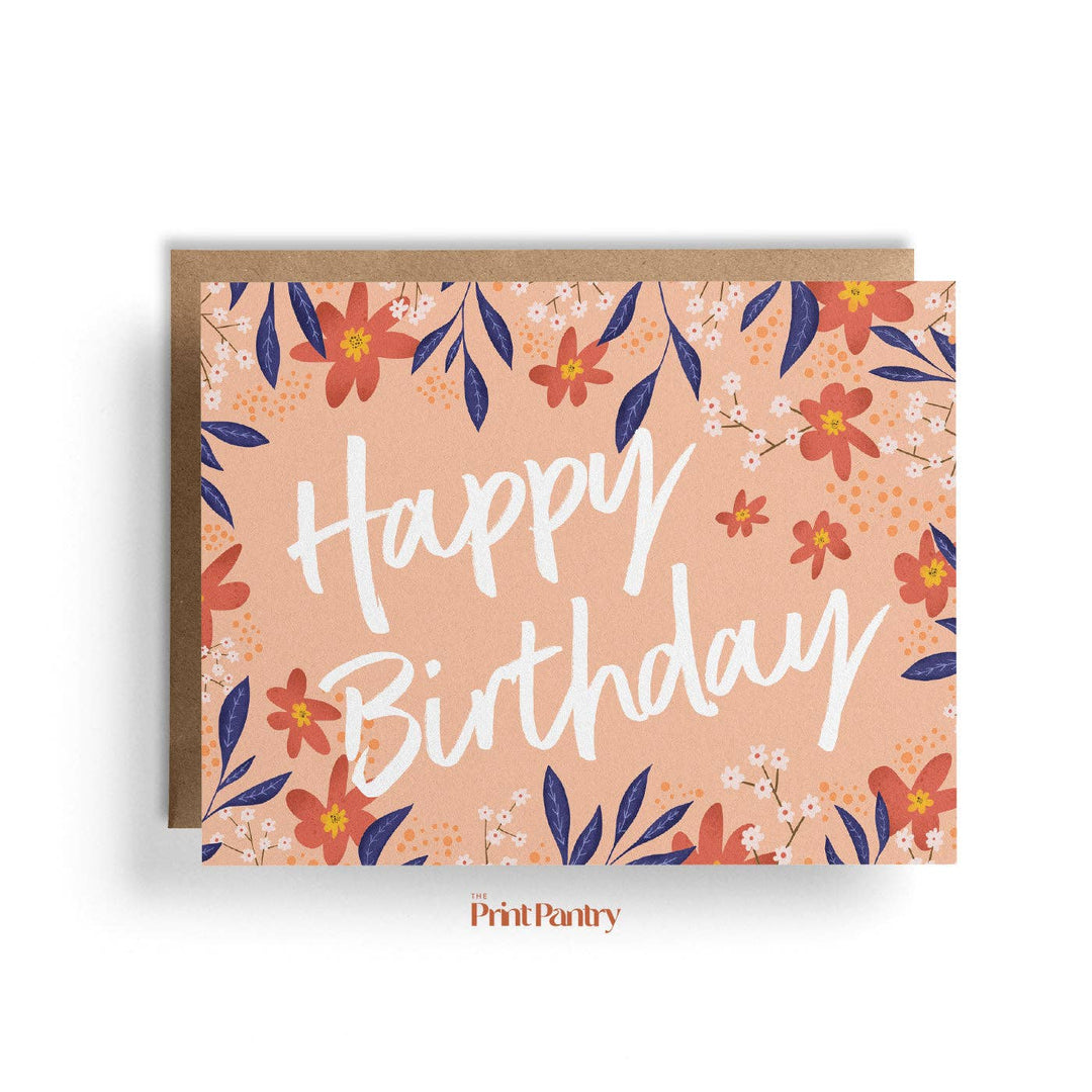 The Print Pantry | Floral Birthday Greeting Card
