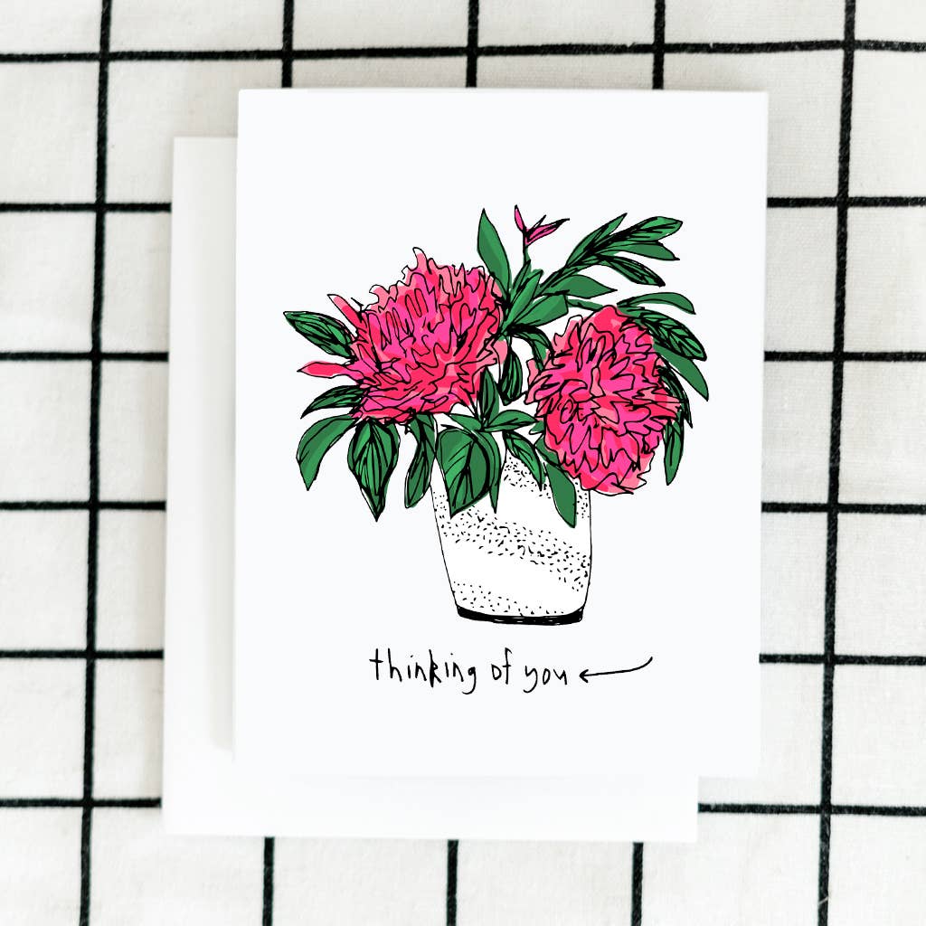 ARTJADEN | Thinking Of You Peonies Card