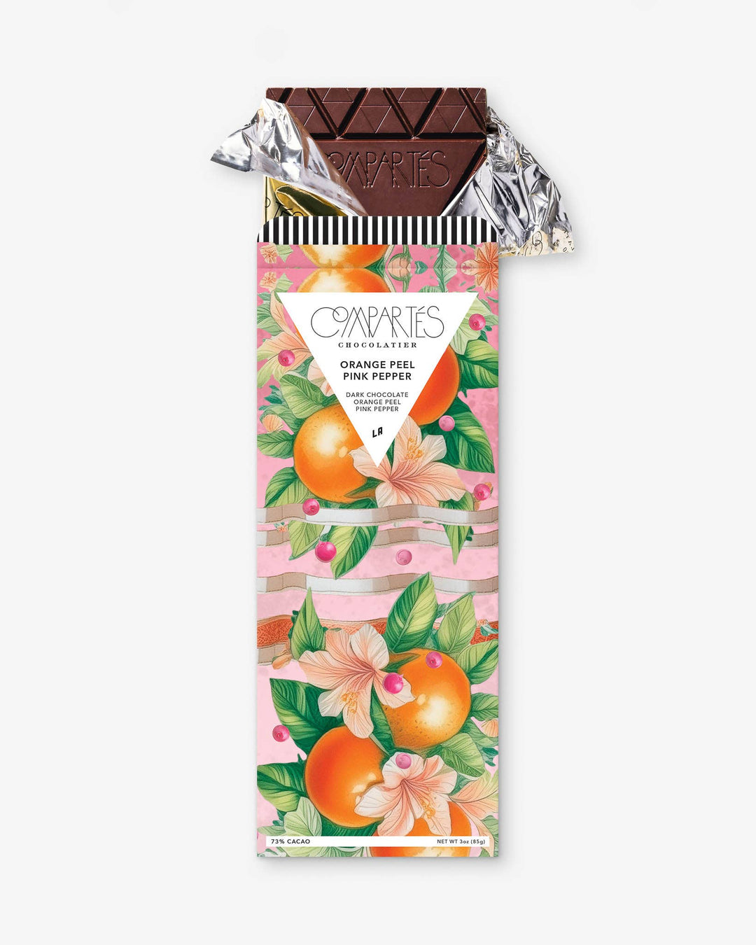 Compartes | ORANGE Peel Pink PEPPER Dark Chocolate Bar - Vegan