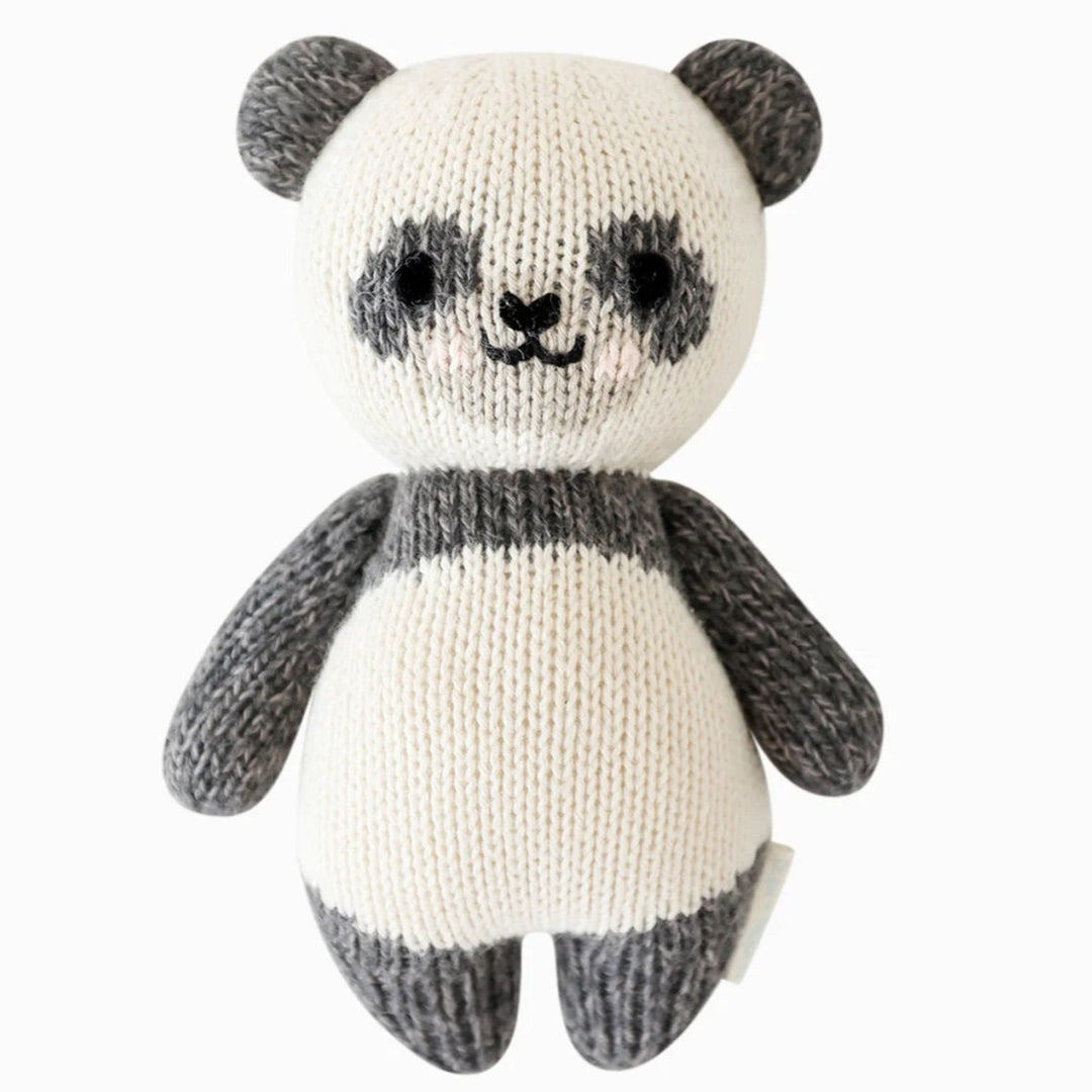 Baby Panda | Cuddle + Kind | A black and white knit panda.