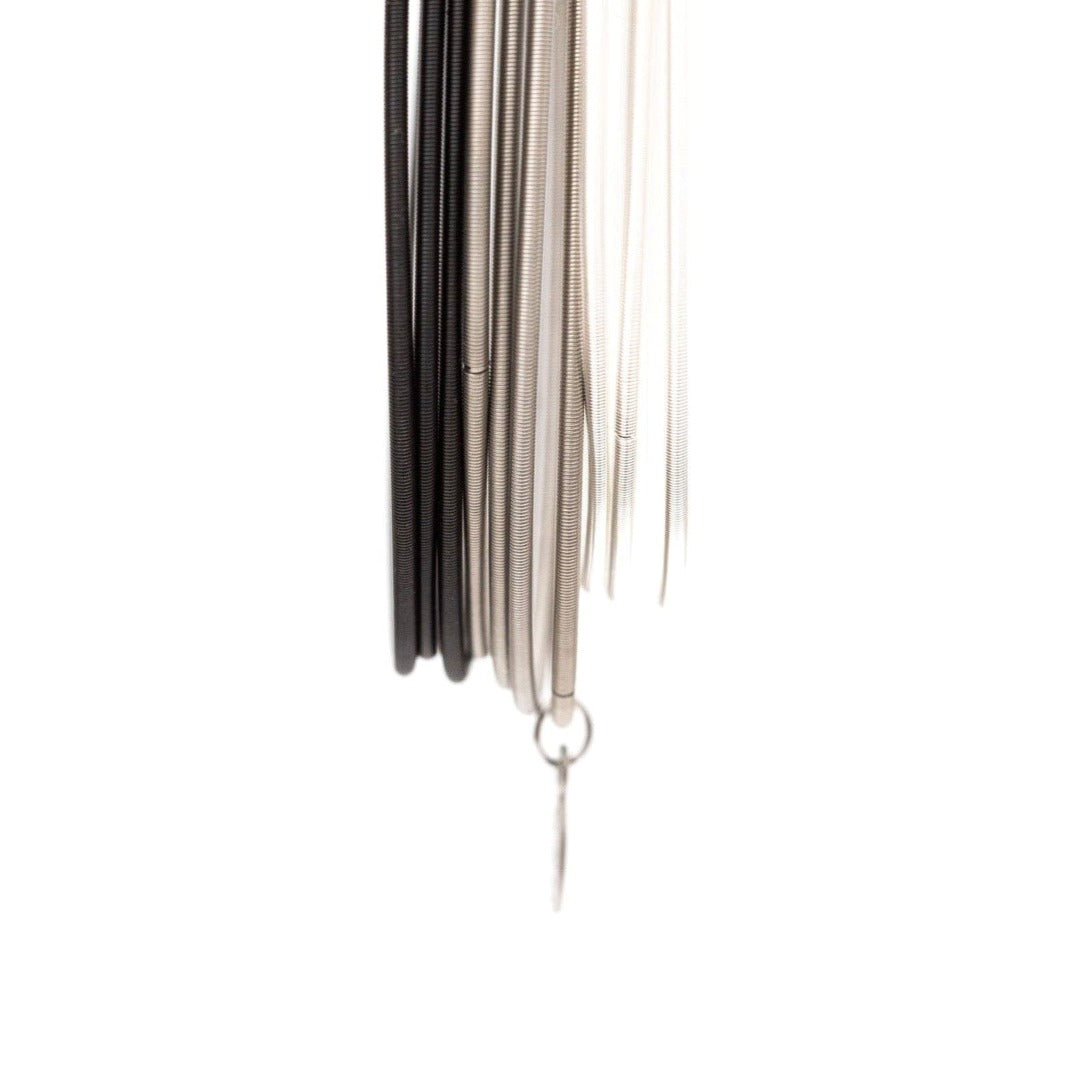 EMERSON & OLIVER | Mixed beaded bracelet in black, stainless, and silver.