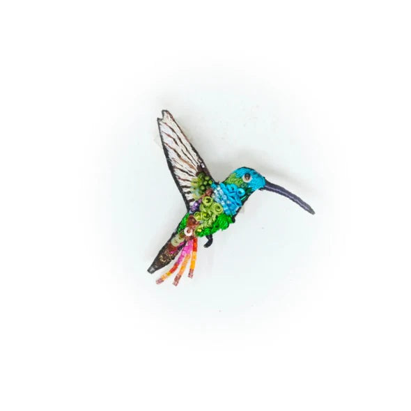 Trovelore | Emerald Chin Hummingbird Brooch