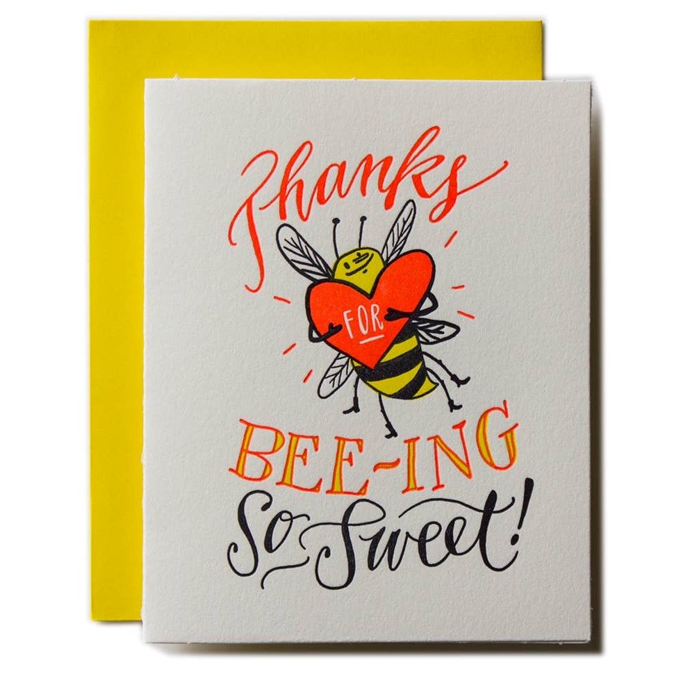 Ladyfingers Letterpress | Thanks for bee-ing so sweet.