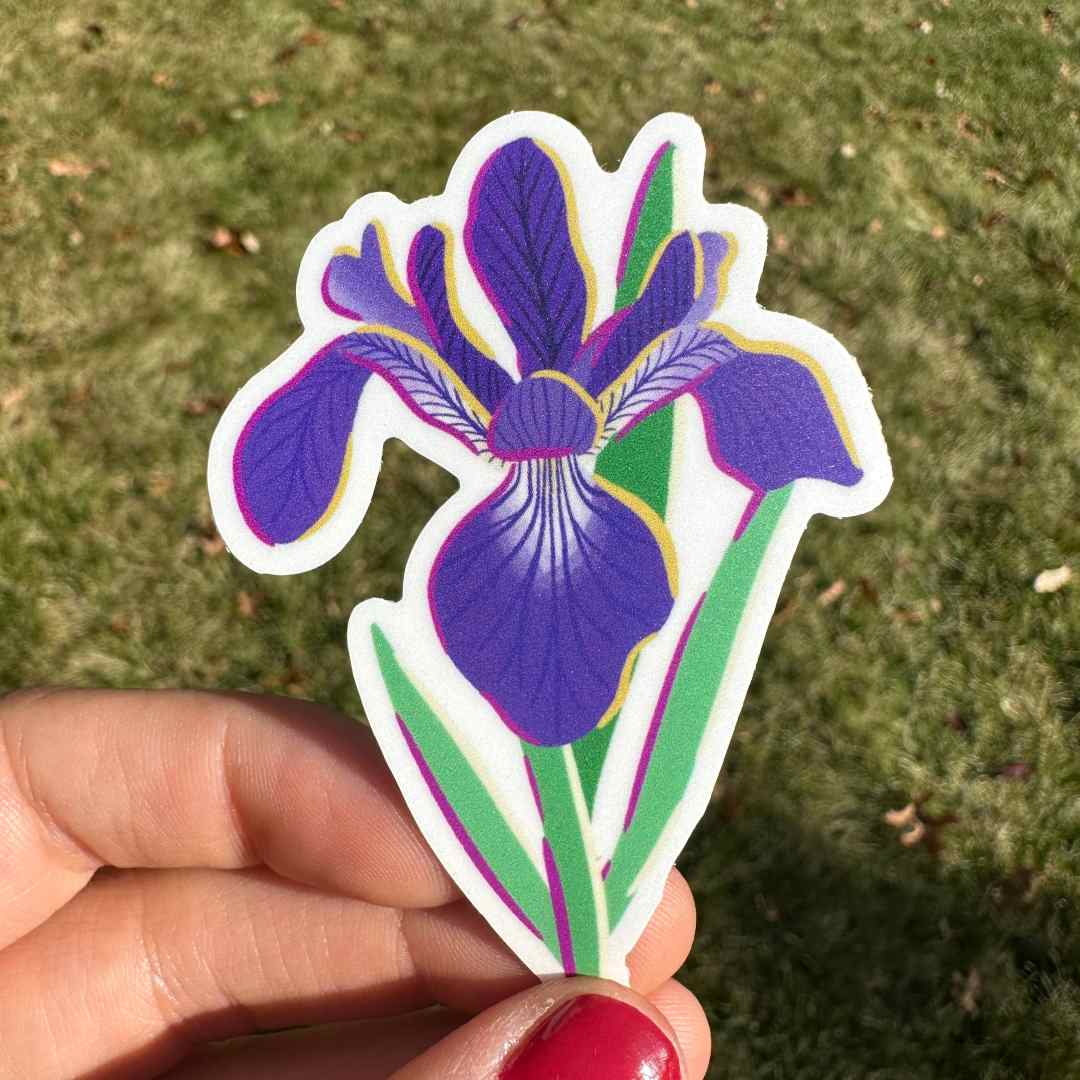 Piccolo Press | Iris Sticker, purple.