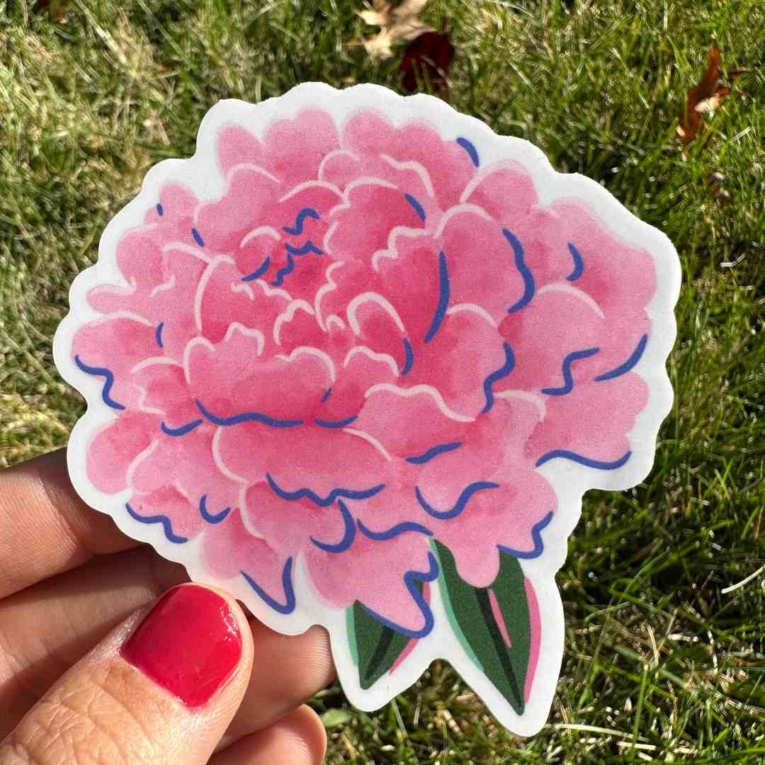 Piccolo Press | Pink Peony Sticker