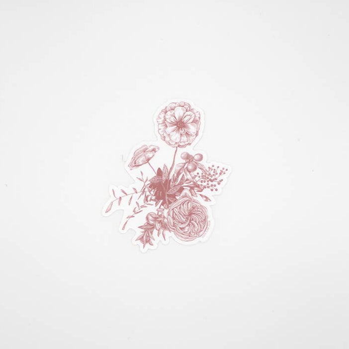 Rust Belt Love Paperie | Pink Coral Floral Sticker