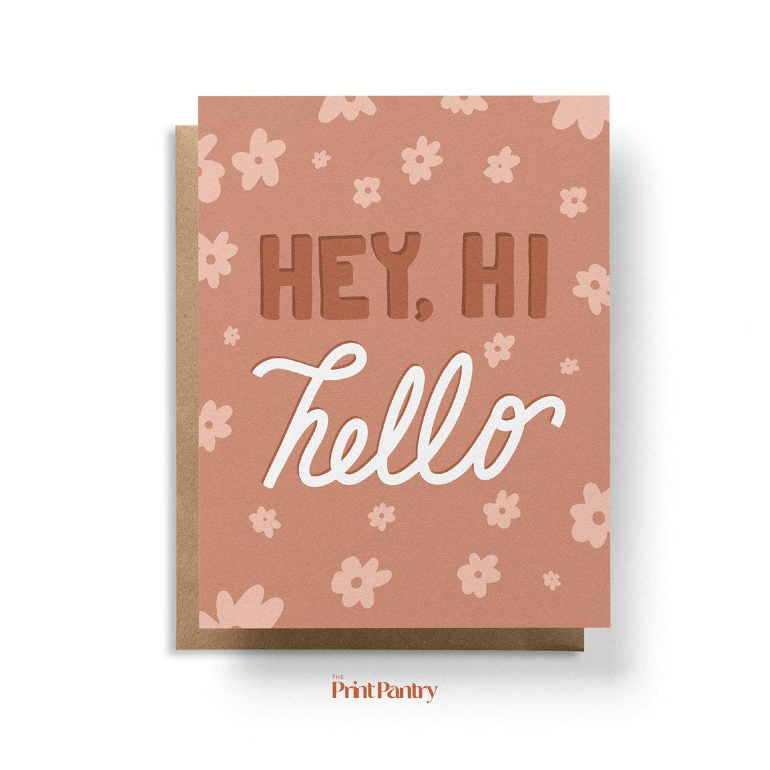 The Print Pantry | Hey, Hi, Hello Greeting Card