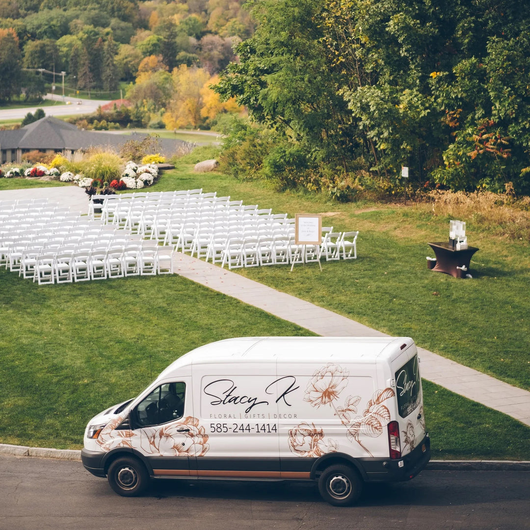 stacy k delivery van at woodcliff hotel photo by erich camping