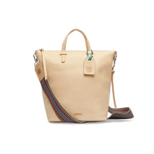 Diego Sling | Consuela | A Diego leather handbag with a multicolor crossbody strap.