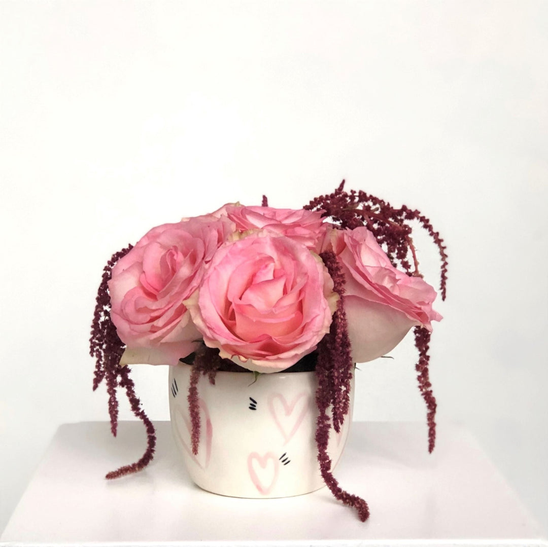 Pink Hearts Arrangement - STACY K FLORAL