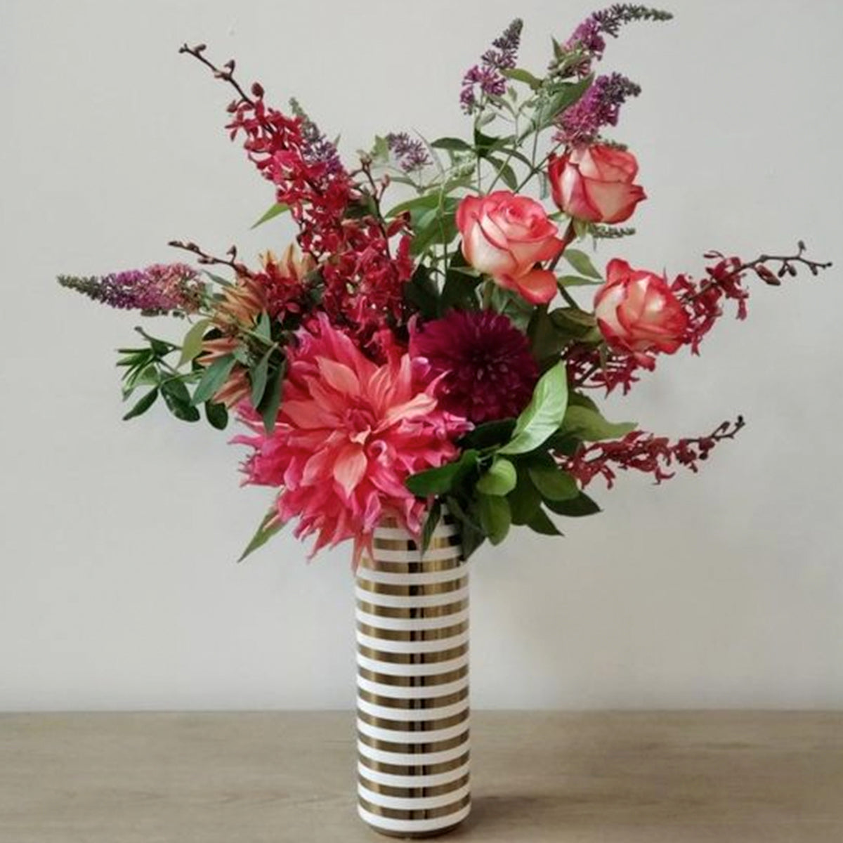 Pretty In Stripes Flower Delivery Rochester NY Floral Shop STACY