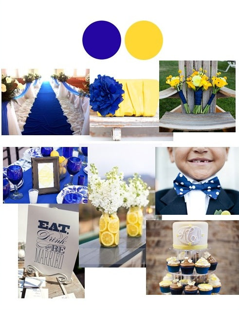 Color Stories: Cobalt and Yellow Wedding