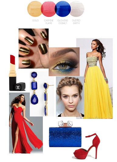 Gold, Royal Blue, Garnet | Color Story | Prom Inspiration Board