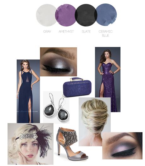 Plum and Navy | Color Story | Prom Inspiration Board