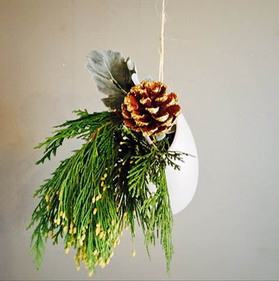 Holiday Hanging Orb with Stacy K Floral