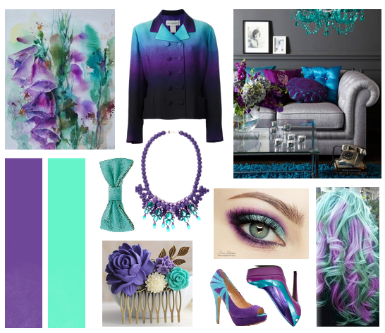 Teal And Purple Color Palette Inspiration