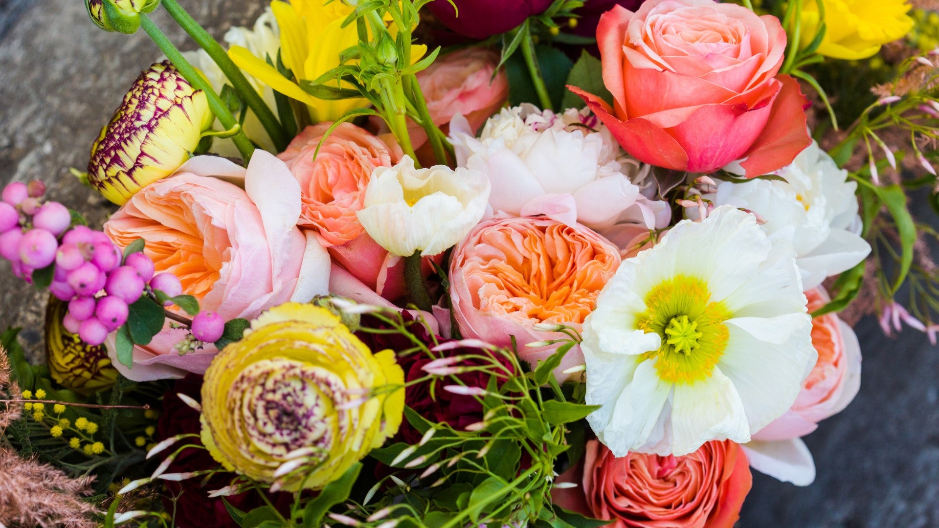 Passover selection of spring flowers 