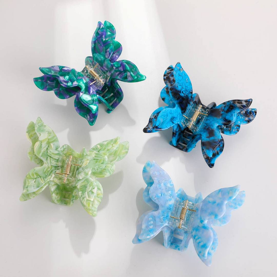 Butterfly hair clips