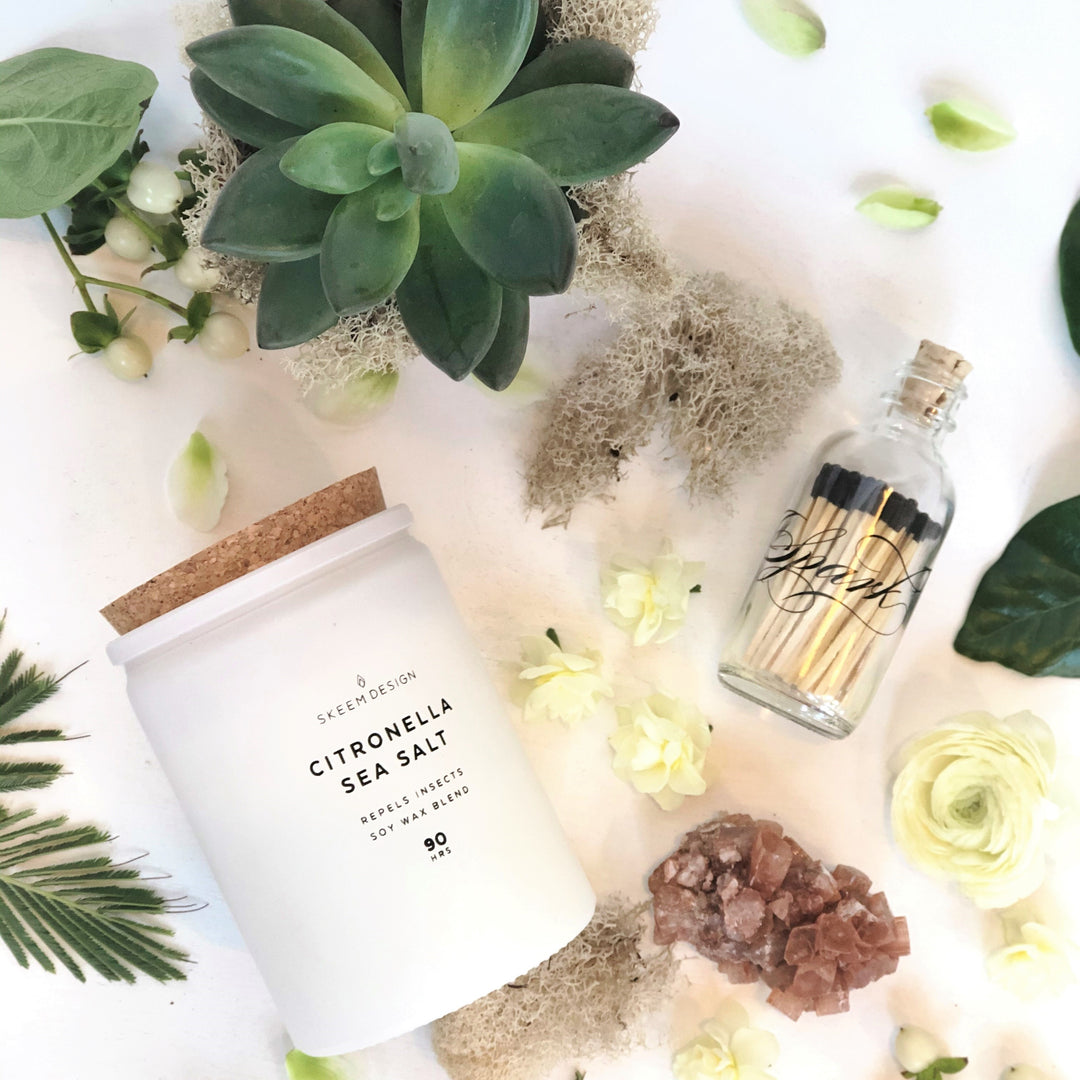 Citronella sea salt candle