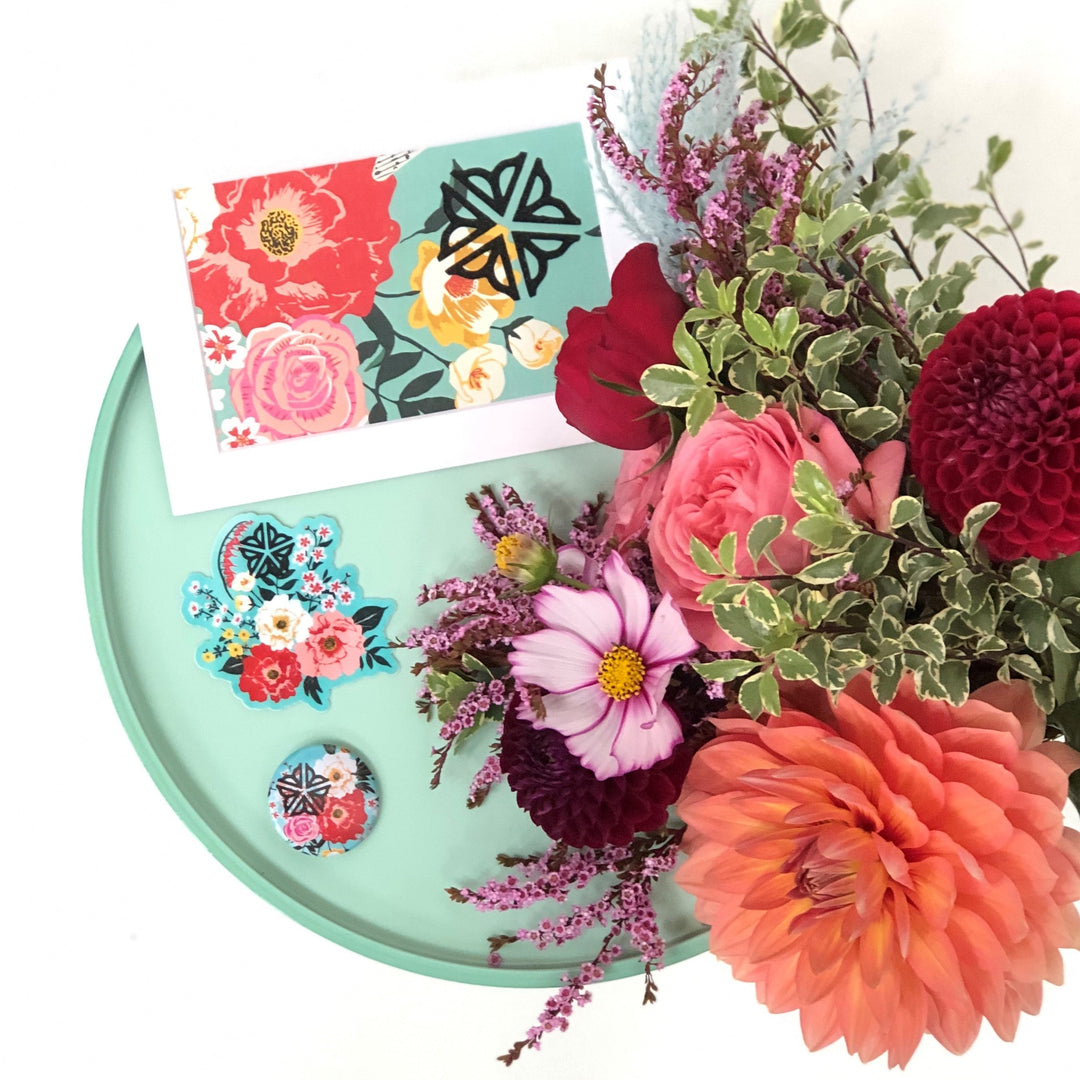 Nerdy Octopus Stationary and flowers