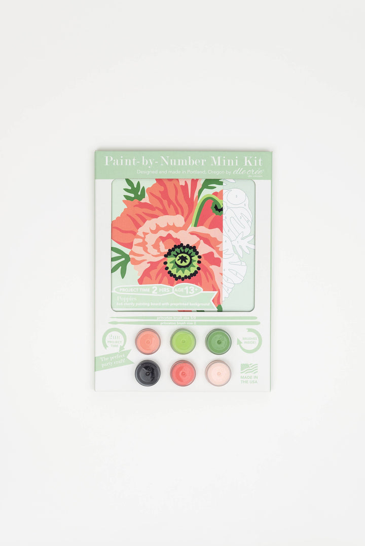 She Creates | Poppies MINI Paint-by-Number Kit