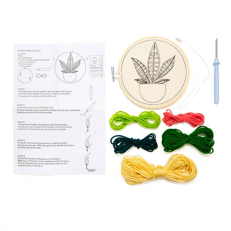 Kikkerland Design | Plant Punch Needle Kit