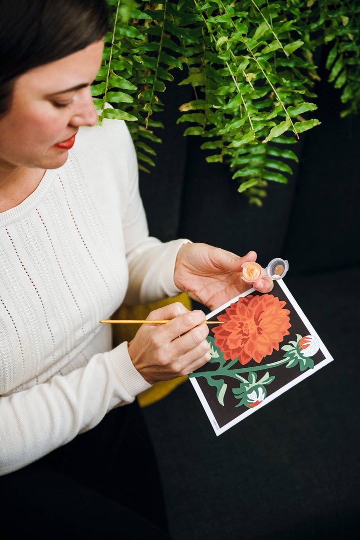 She Creates | Dahlias MINI Paint-by-Number Kit