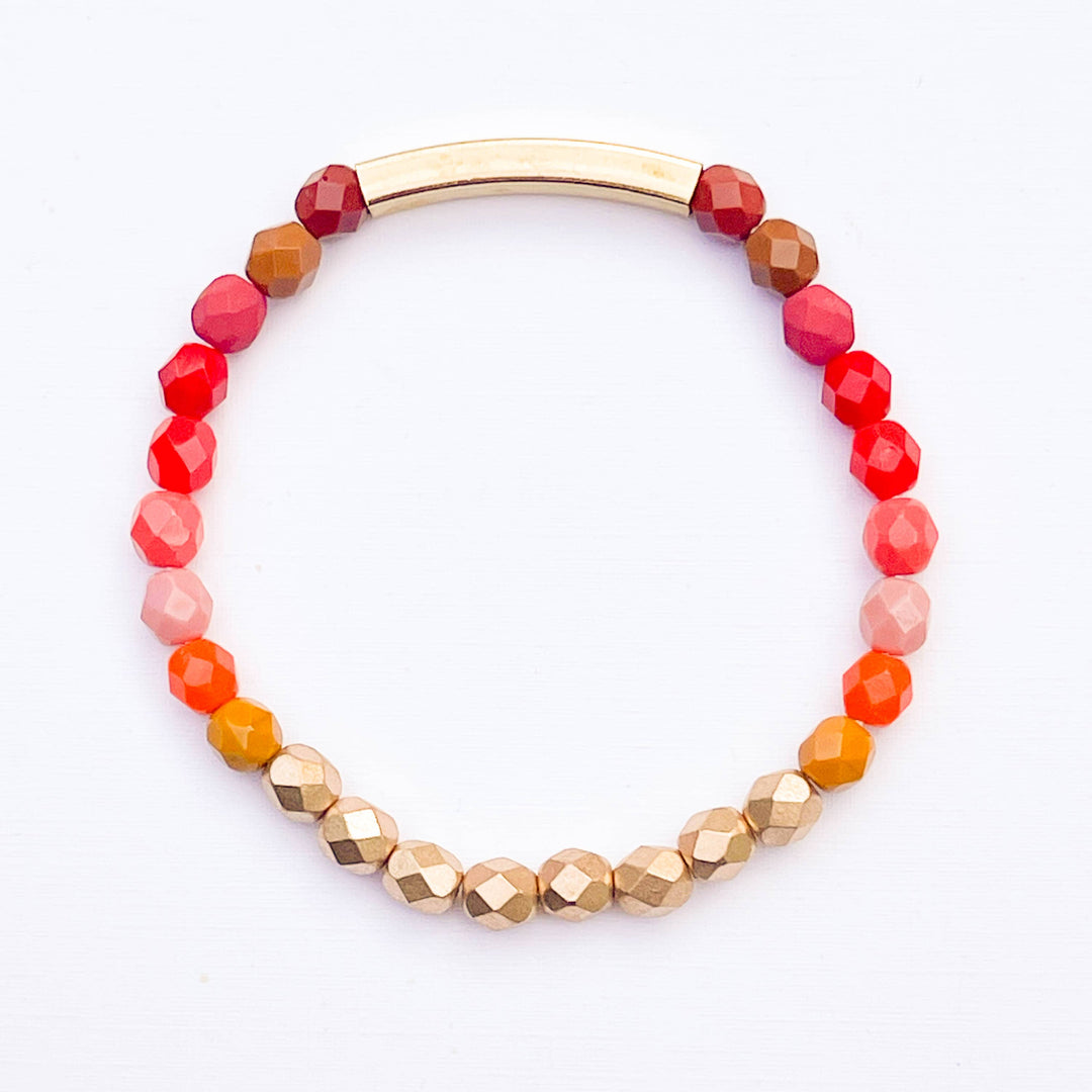 Colorful Red Ombre Bead Bracelet | Nest Pretty Things