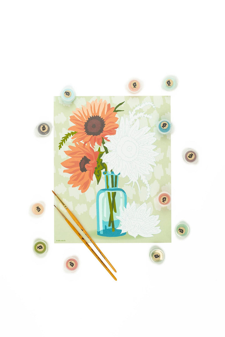She Creates | Sunflowers in Vase (Orange) Paint-by-Number Kit