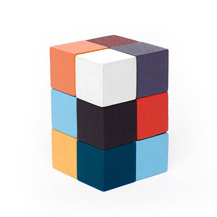 Kikkerland Design | Elasti Cube 3D Wooden Puzzle