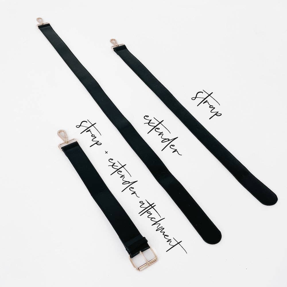 Example strap, extender, and strap + extender attachment.