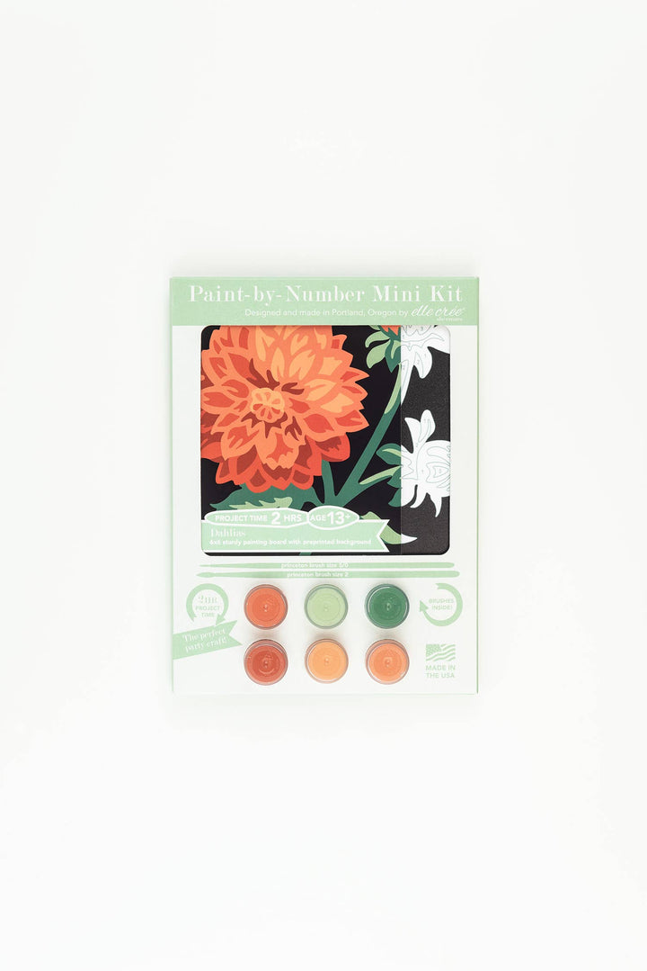 She Creates | Dahlias MINI Paint-by-Number Kit