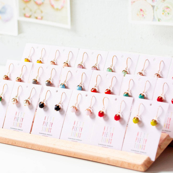 Nest Pretty Things | Small Colorful Glass Dangle Earrings