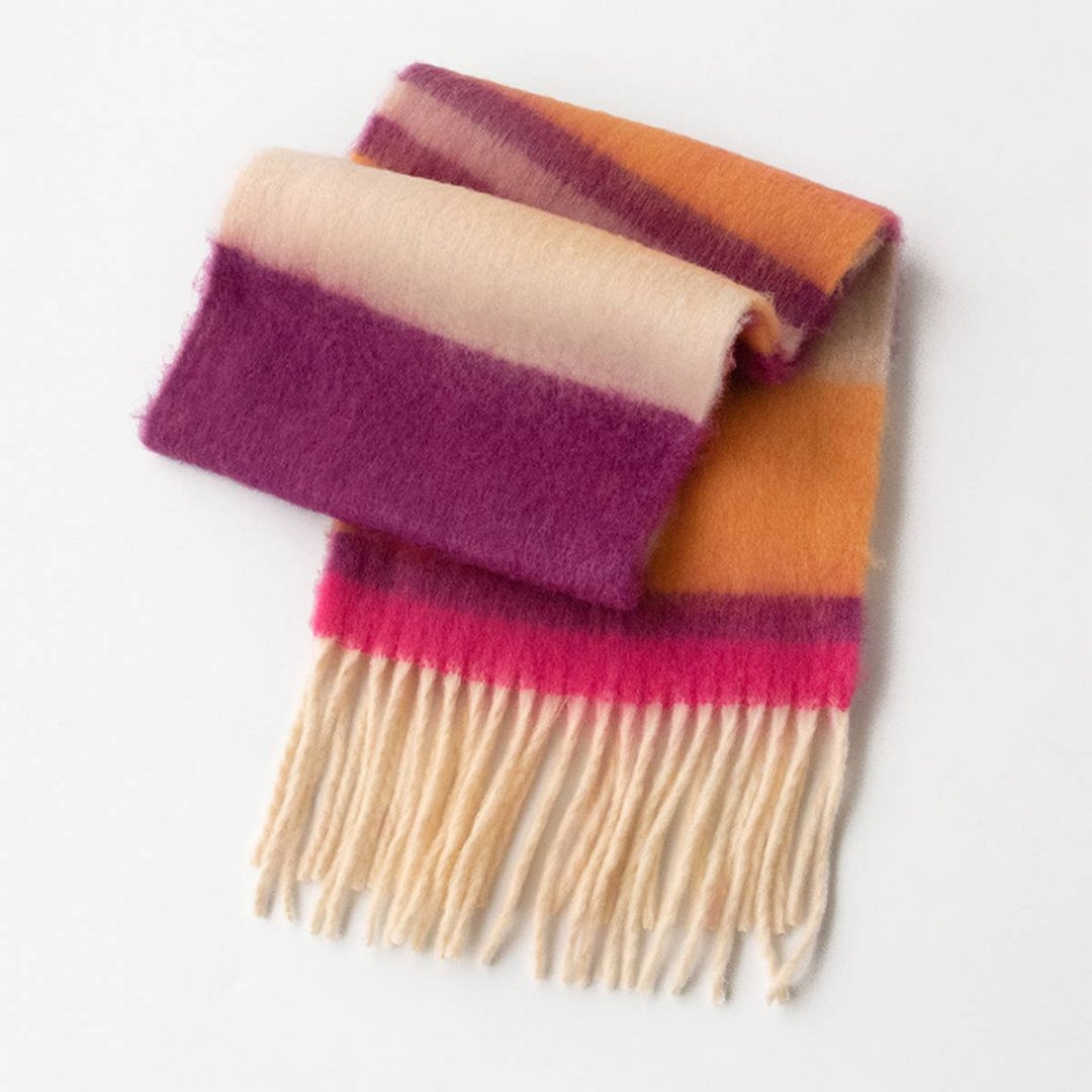 Accity | Maillard Plaid Scarf - Rose