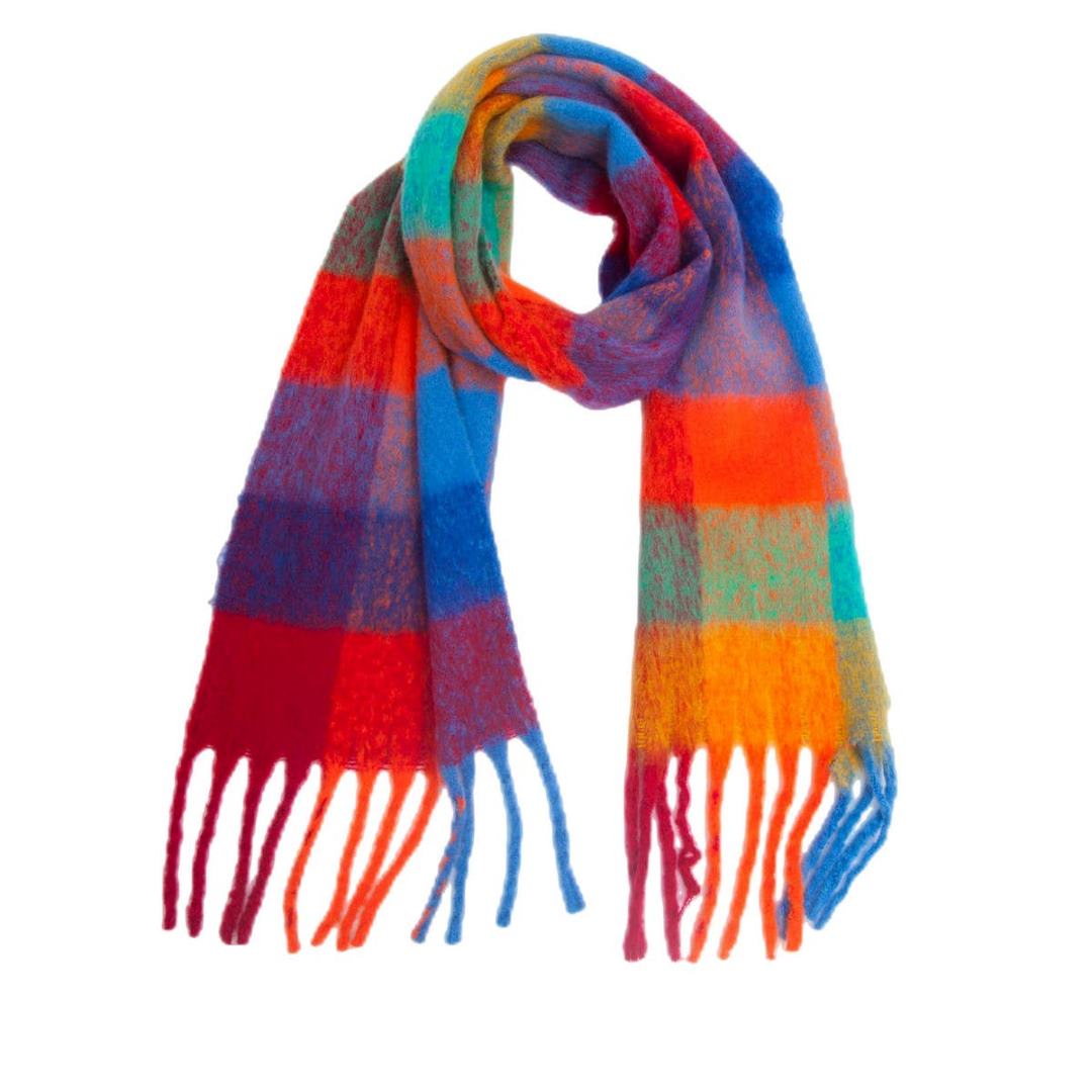 Accity | Plaid Scarf | Multicolor winter scarf.