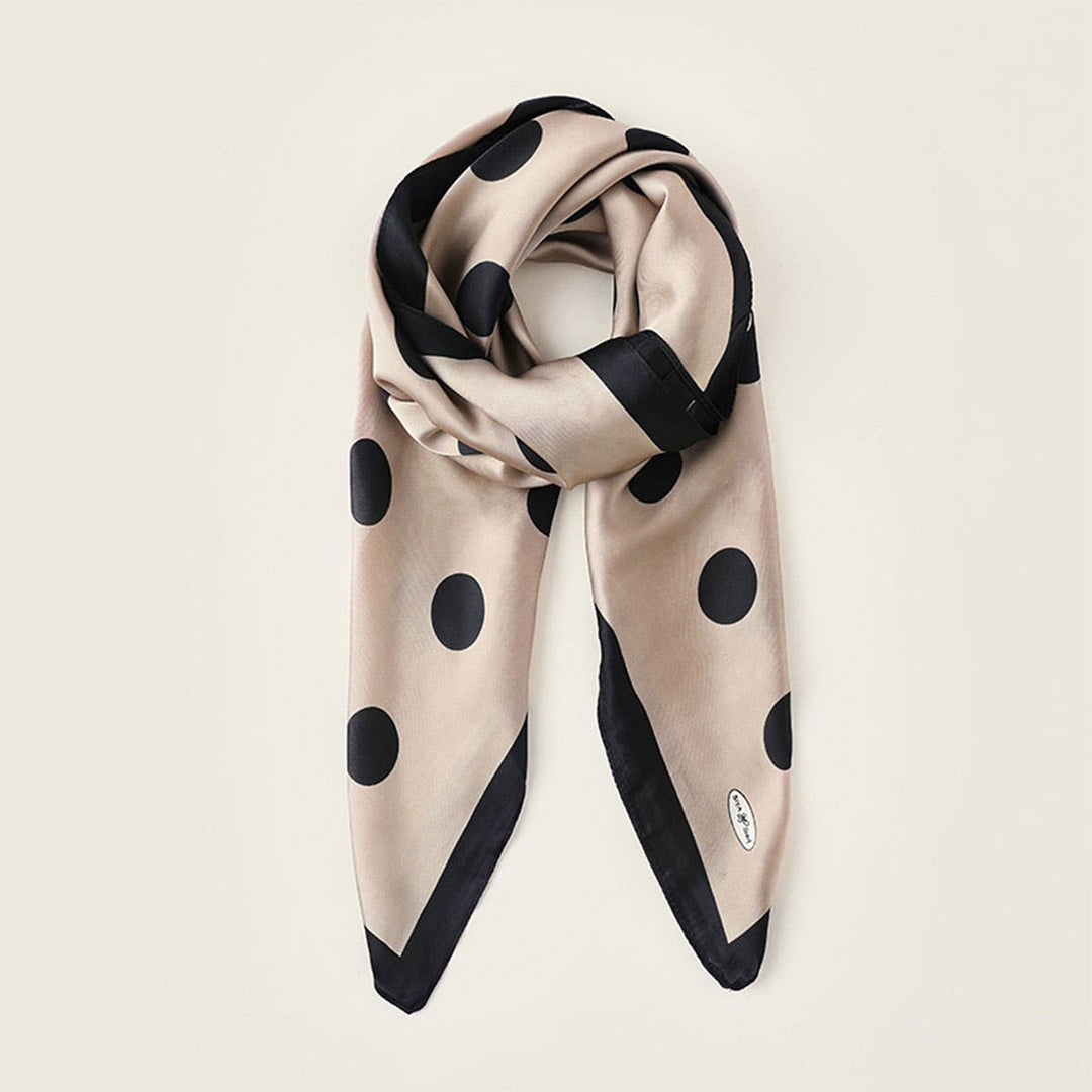 Accity | POLKA DOTS SQUARE SCARF NECK SCARVES: Pink