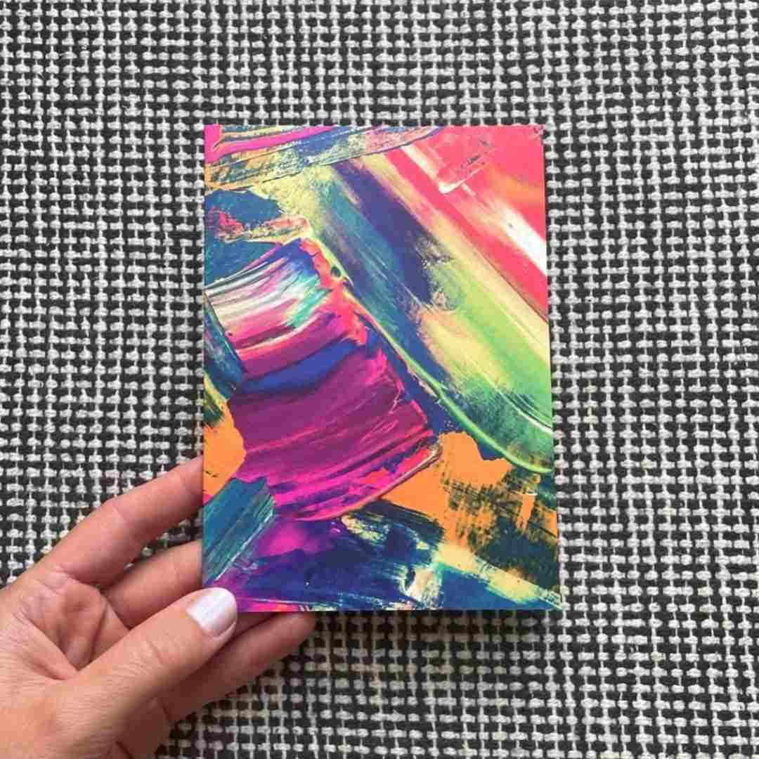 Beth Garner | Abstract Greeting Card. Multi-color painterly