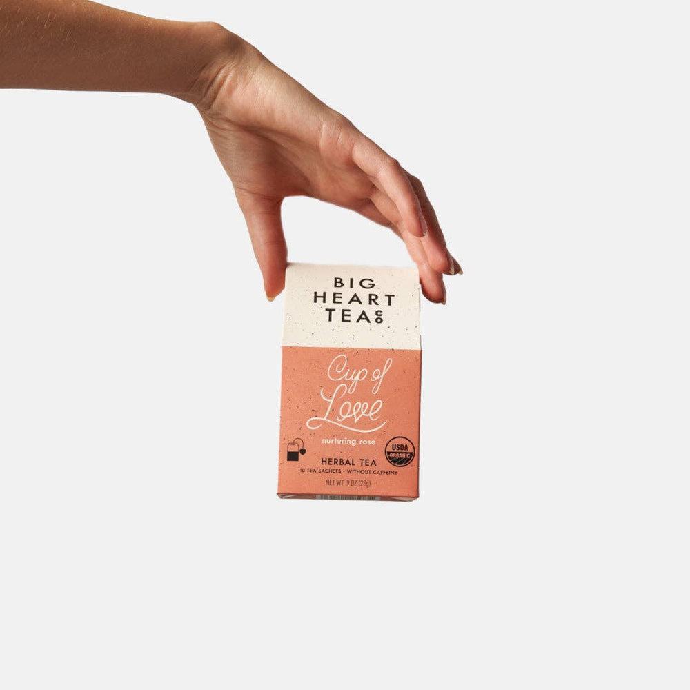 Big Heart Tea Co. | Cup of Love, nurturing rose herbal tea.