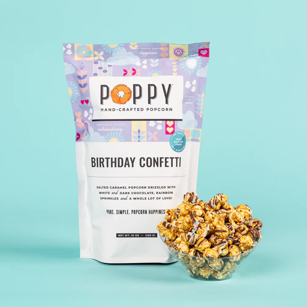 poppy handcrafted popcorn birthday confetti