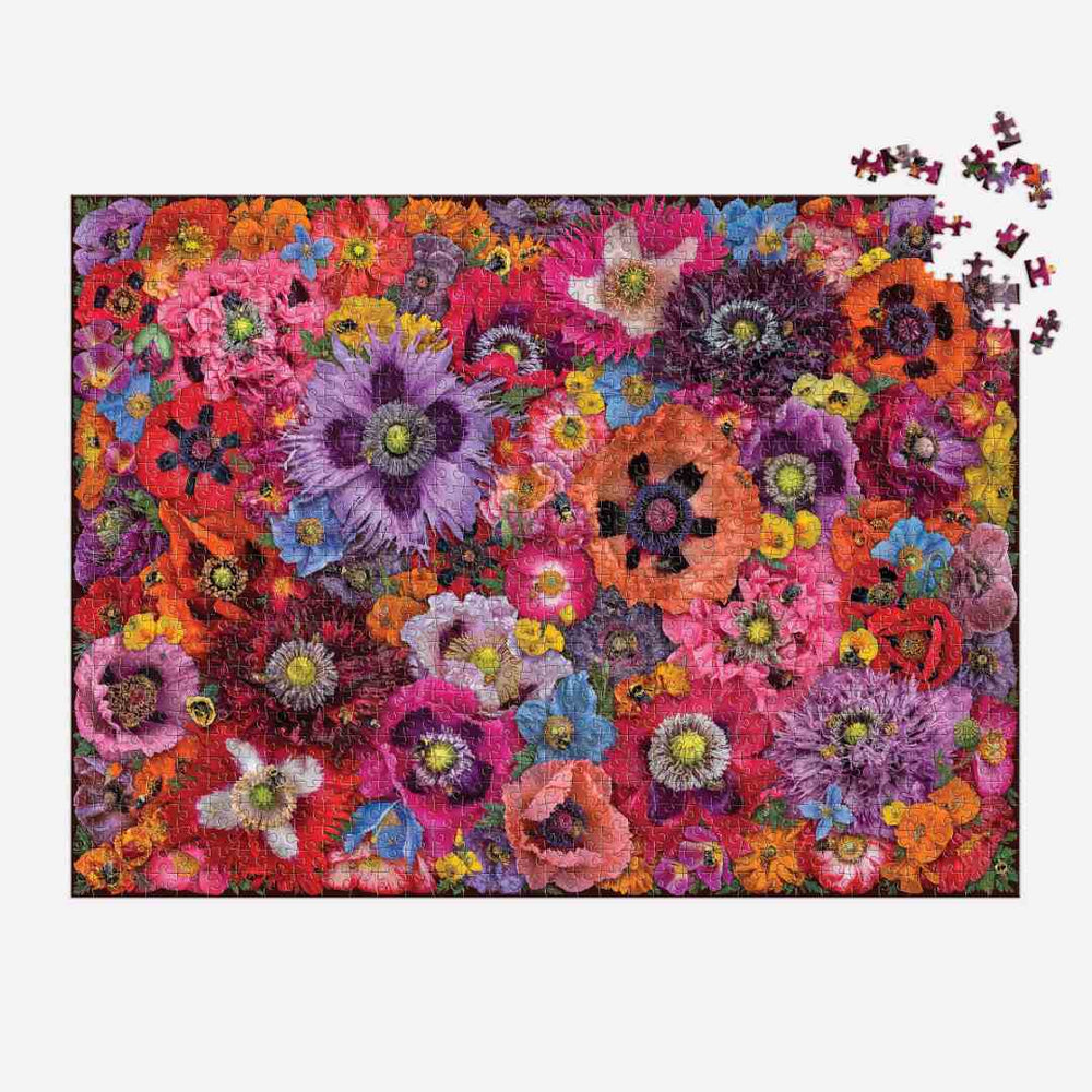 Chronicle Books | Bees In Poppies | 1000 piece puzzle.