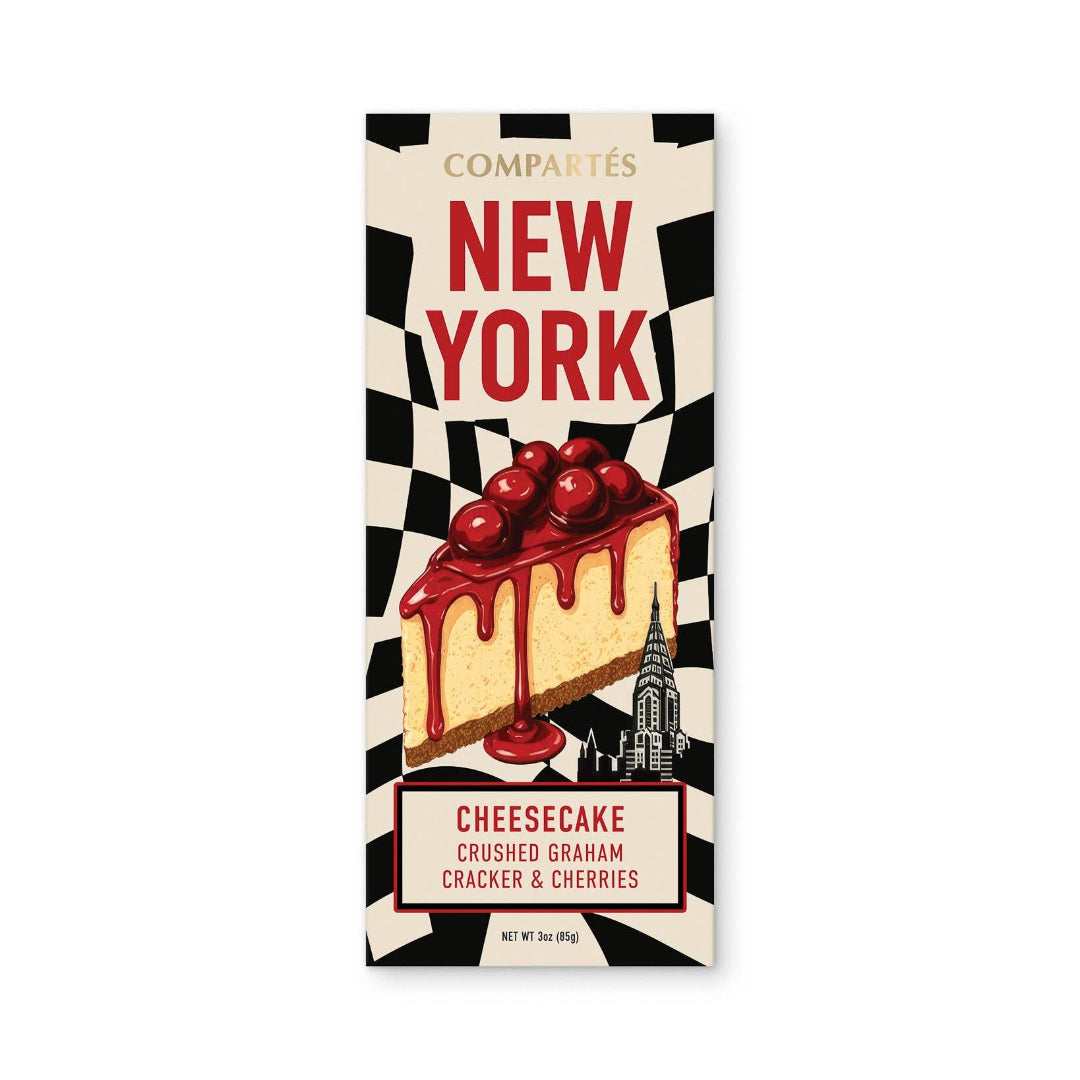 A vertical chocolate bar package labeled &