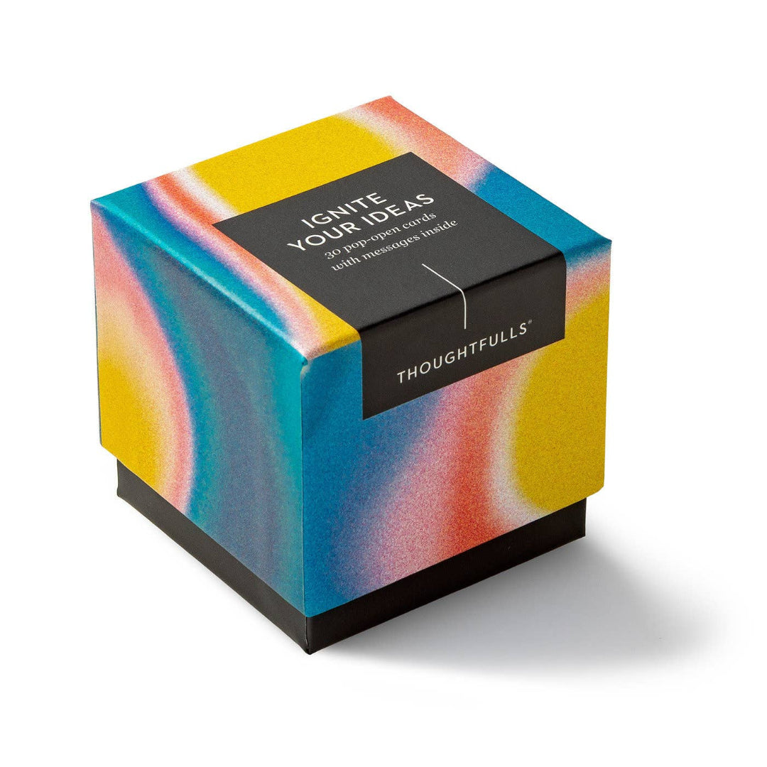 Colorful box with 'Thoughtfuls' branding on a white background