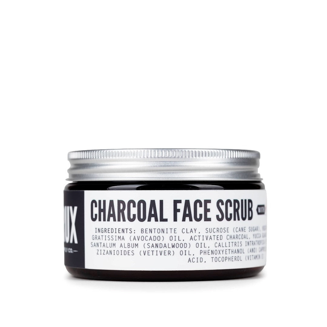 Crux | Charcoal Face Scrub | Ingredient list.