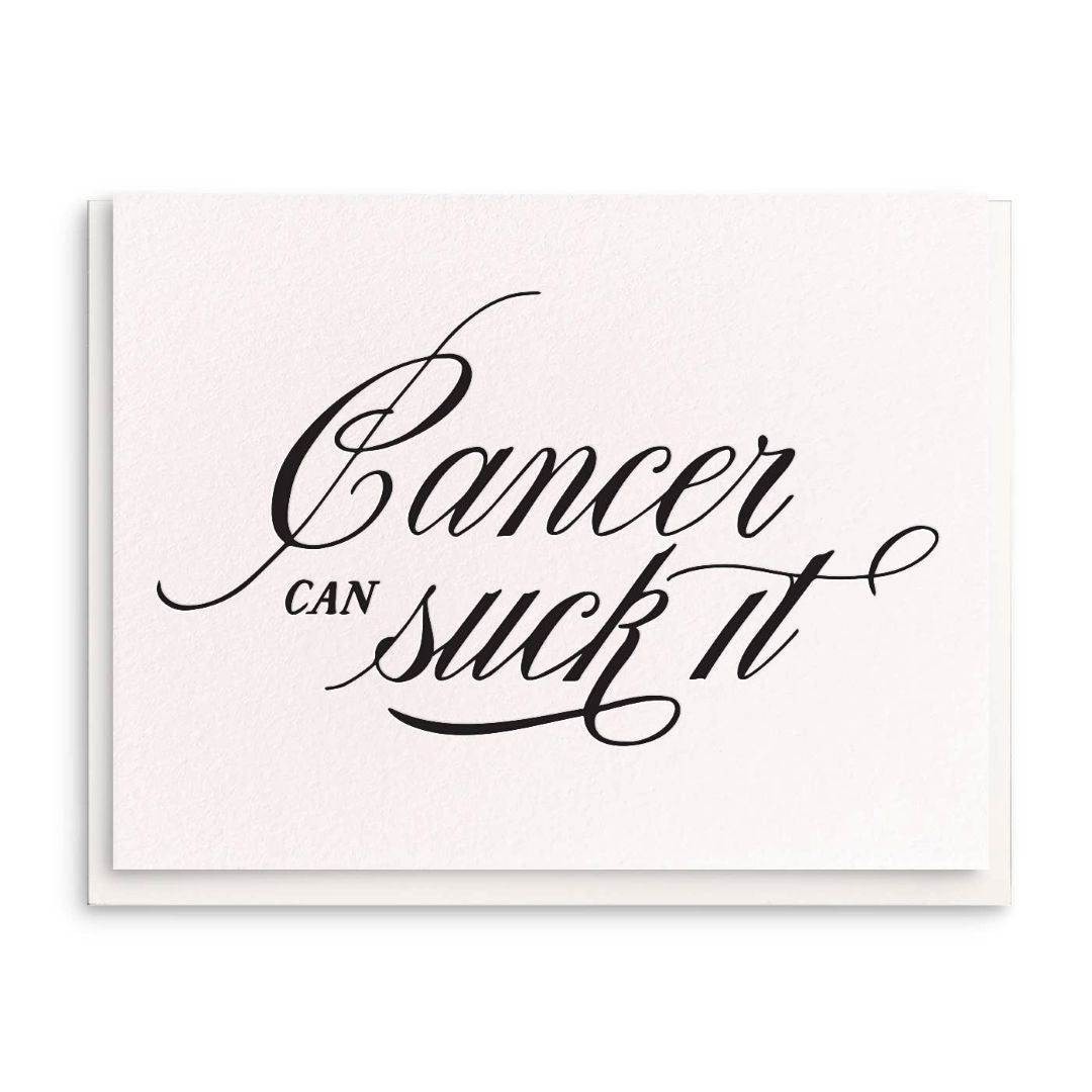 Dahlia Press | Greeting Card | "Cancer can suck it"