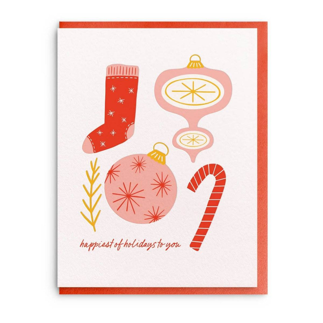 Dahlia Press | Happiest of Holidays To You greeting card.