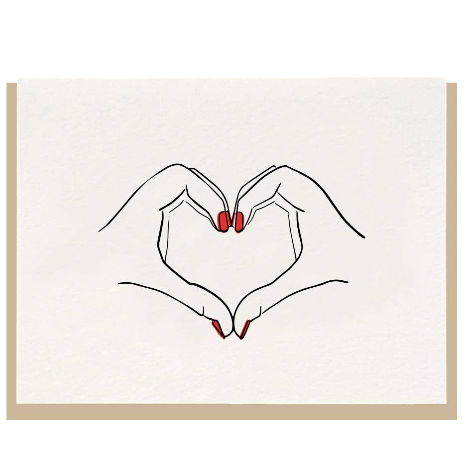 Dahlia Press | Heart Hands greeting card.